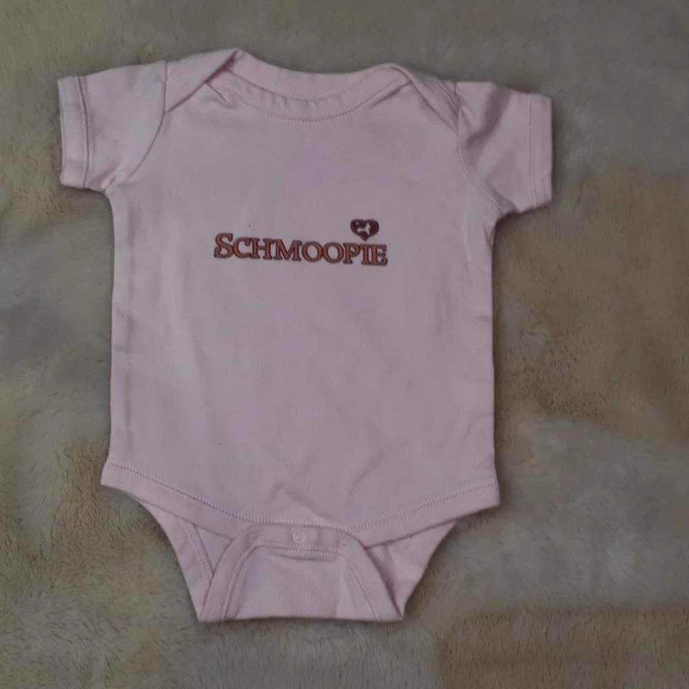 Schmoopie Pink Baby One Piece Bodysuit 6-12 months